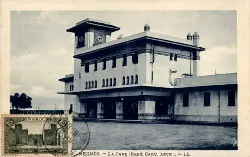 Ak Meknès Marokko, Bahnhof