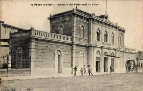 Ak Palma de Mallorca Balearische Inseln, Bahnhof