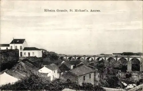 Ak São Miguel Azoren Portugal, Ribeira Grande, Viadukt