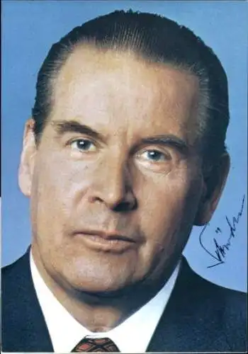 Ak Dr. Gerhard Schröder, Aussenminister, Autogramm