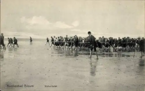 Ak Nordseebad Büsum, Wattenläufer