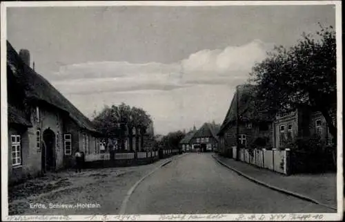 Ak Erfde in Schleswig Holstein, Straßenpartie