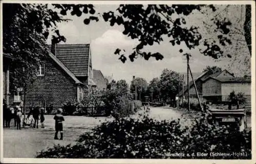 Ak Breiholz in Schleswig Holstein, Straßenpartie