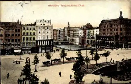 Ak Hamburg, Reesendammbrücke, Geschäftshaus Hirsch & Co.