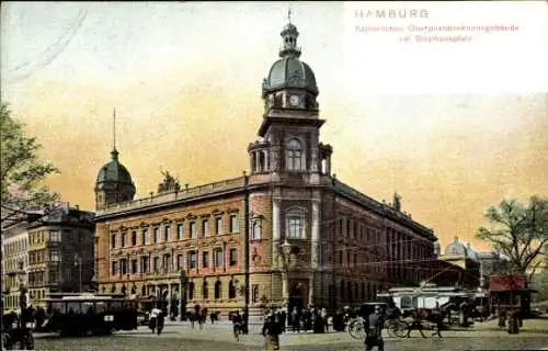 Ak Hamburg Mitte Neustadt, Stephansplatz, Kaiserliches Oberpostdirektionsgebäude