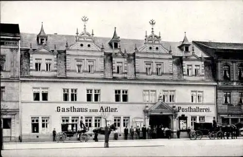 Ak Rudolstadt in Thüringen, Gasthaus zum Adler, Posthalterei, Inh. Rud. Streitberger