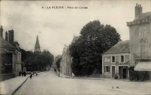 Ak La Flèche Sarthe, Place des Carmes