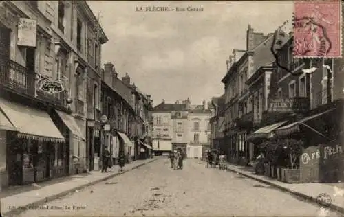 Ak La Flèche Sarthe, Rue Carnot