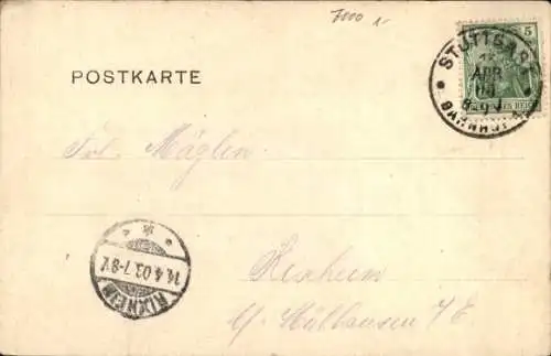 Passepartout Ak Stuttgart in Württemberg, Eberhardsgruppe