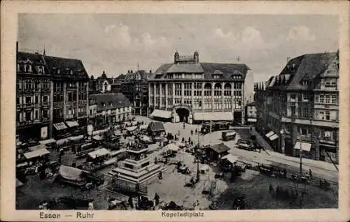 Ak Essen im Ruhrgebiet, Kopstadtplatz, Markt