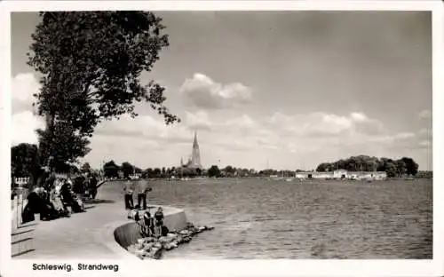 Ak Schleswig an der Schlei, Strandweg