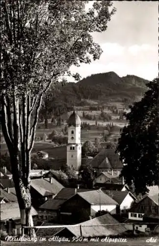 Ak Nesselwang im Allgäu, Teilansicht, Alpspitze, Kirchturm