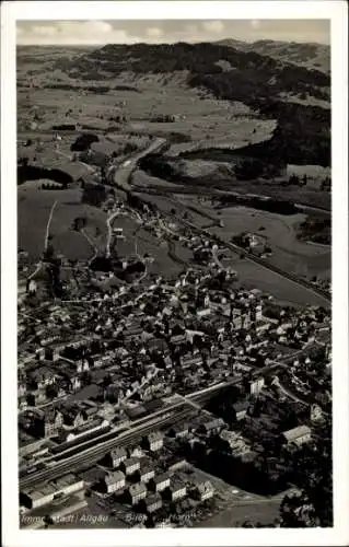 Ak Immenstadt im Allgäu Schwaben, Totalansicht, Blick vom Horn