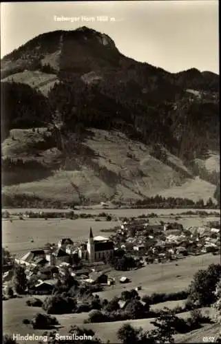 Ak Bad Hindelang im Oberallgäu, Gesamtansicht, Kirche, Sesselbahn, Imberger Horn