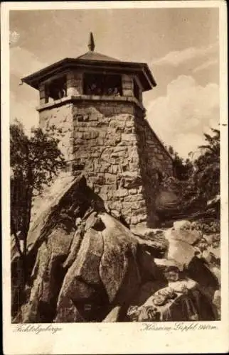 Ak Wunsiedel im Fichtelgebirge Oberfranken, Kösseine, Gipfel, Turm