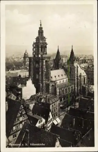 Ak Heilbronn am Neckar, Teilansicht, Kilianskirche