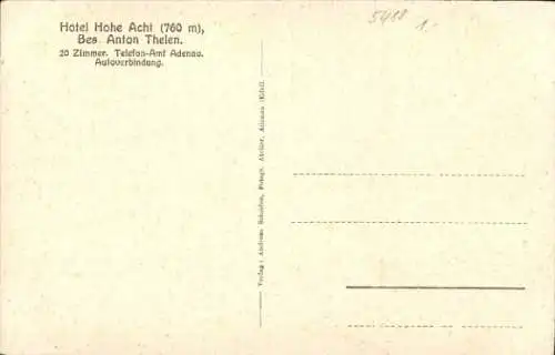 Ak Adenau in der Eifel, Kaiser Wilhelm-Denkmal, Hohe Acht, Hotel Hohe Acht