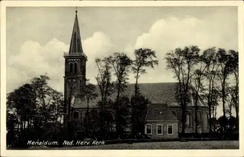 Ak Menaldum  Waadhoeke Friesland Niederlande, N. H. Kirche