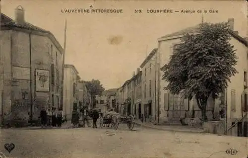 Ak Courpière Puy de Dôme, Avenue de la Gare