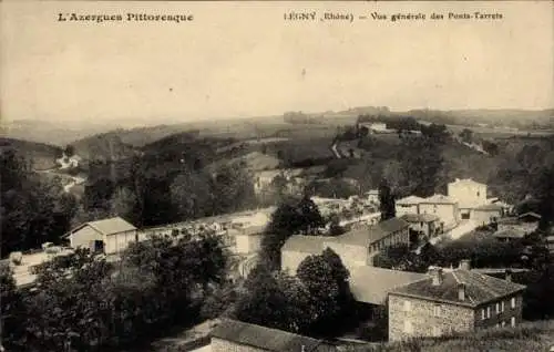 Ak Legny Rhône, Vue generale des Ponts-Tarrets