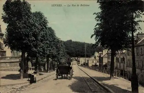 Ak Sèvres Hauts de Seine, La Rue de Bellevue