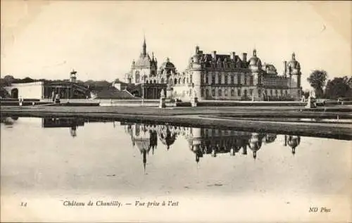 Ak Chantilly Oise, Chateau, Vue prise a l'est