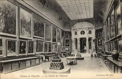 Ak Chantilly Oise, Chateau, La Galerie des Peintures