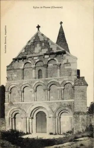 Ak Plassac Charente, Kirche