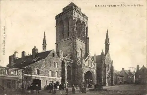 Ak Locronan Finistère, Ort, Kirche