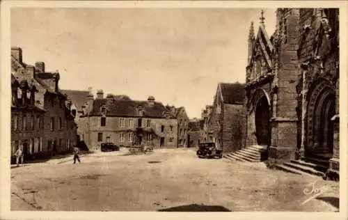 Ak Locronan Finistère, La Grande Place, Unterer Teil