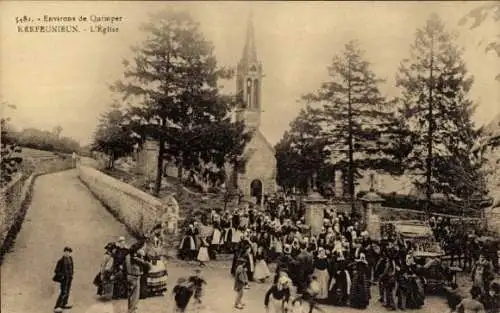 Ak Kerfeunteun Quimper Finistère, Kirche