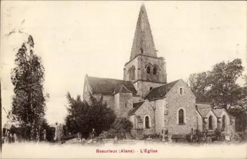 Ak Beaurieux Aisne, Kirche