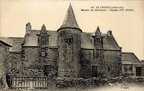 Ak Le Croisic Loire Atlantique, Manoir de Kervaudu - Facade, XV siecle