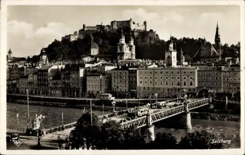 Ak Bad Gastein Badgastein in Salzburg, Staatsbrücke, Teilansicht