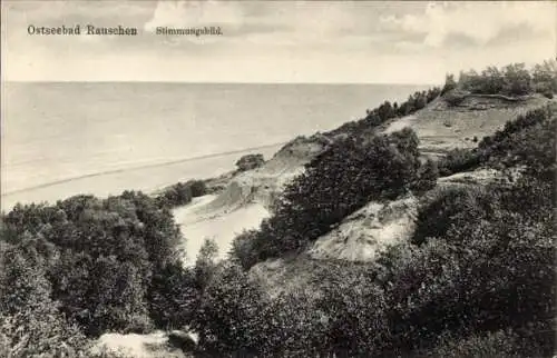 Ak Swetlogorsk Ostseebad Rauschen Ostpreußen, Dünenblick, Meer