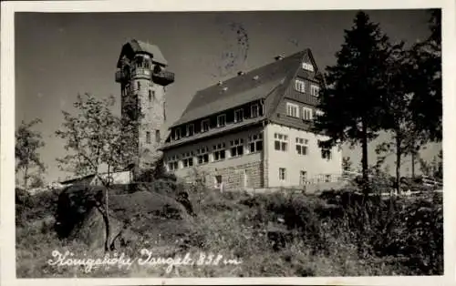 Ak Janov nad Nisou Johannesberg in Böhmen Region Reichenberg, Königshöhe, Restaurant