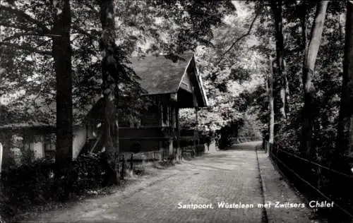 Ak Santpoort Nordbrabant, Wüstelaan mit Swiss Chalet