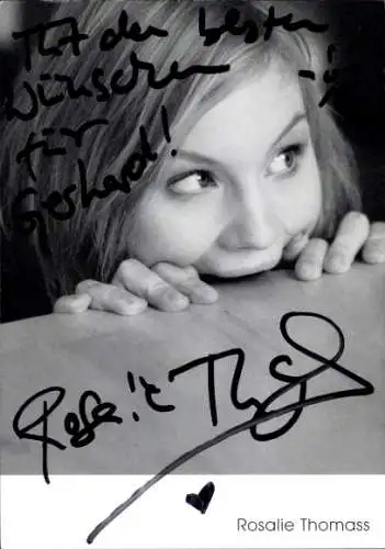 Foto Schauspielerin Rosalie Thomass, Autogramm