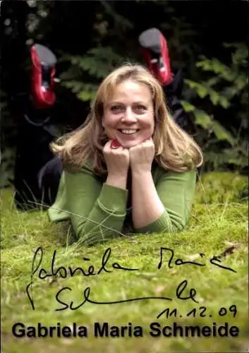 Foto Schauspielerin Gabriela Maria Schmeide, Autogramm