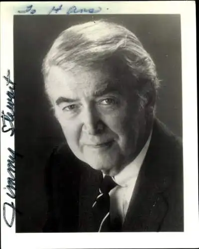 Ak Schauspieler Jimmy Stewart, Portrait, Autogramm
