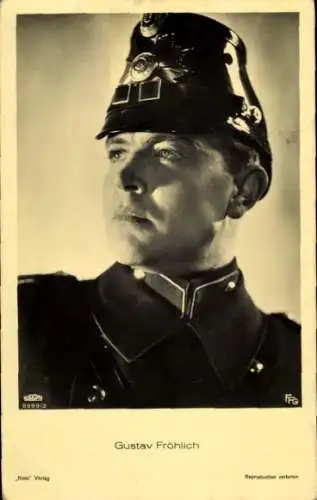 Ak Schauspieler Gustav Fröhlich, Portrait, Uniform, Autogramm