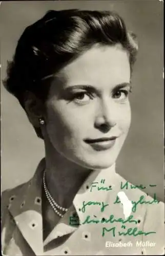 Ak Schauspielerin Elisabeth Müller, Film Moselfahrt aus Liebeskummer, Portrait, Autogramm