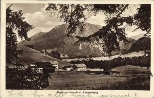 Ak Maiergschwendt Ruhpolding in Oberbayern, Gesamtansicht, Rauschberg