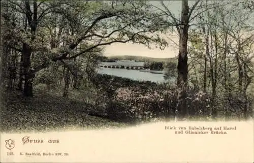 Ak Babelsberg Potsdam in Brandenburg, Havel, Glienicker Brücke