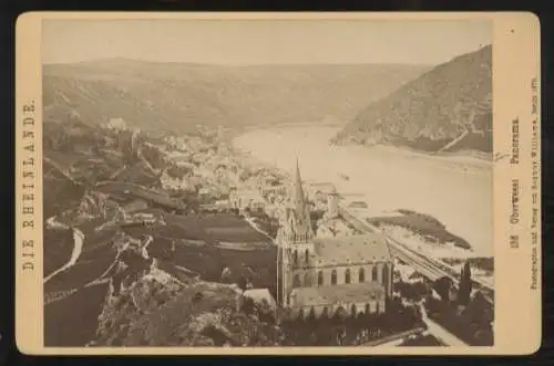 Cabinet Foto Blick nach Oberwesel und zum Rhein