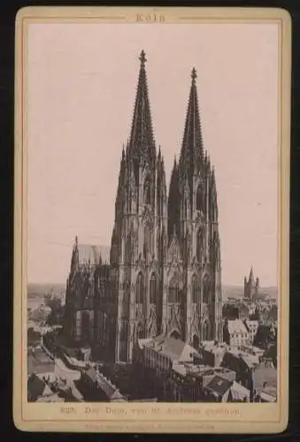 Cabinet Foto Köln, der Dom von St. Andreas aus gesehen