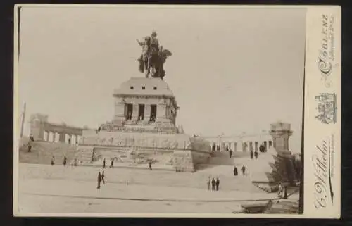 Cabinet Foto Koblenz, Denkmal Kaiser Wilhelm I., Deutsches Eck