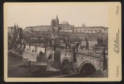 Cabinet Foto Prag Karlsbrücke und Hradschin