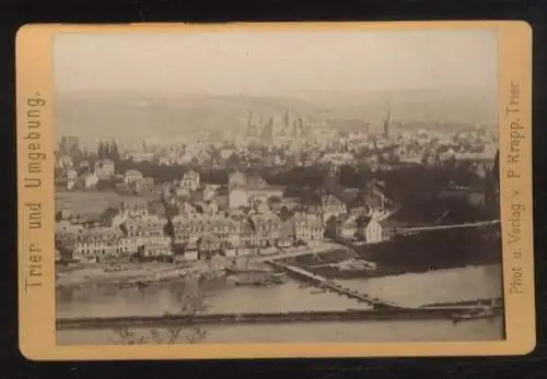 Cabinet Foto Gesamtansicht Trier mit Partie an der Mosel