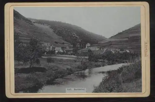 Cabinet Foto Gesamtansicht Marienthal bei Ahrweiler mit Weinbergen